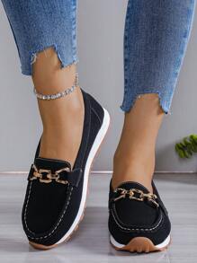 Women's Popular New Loafers, Spring/Summer New Arrival British Style Slip-On Casual Shoes, Retro Flat Non-Slip Comfortable Driving Shoes, Breathable Comfortable Lining Baseball Shoes For Outdoor Travel Leisure