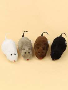 Wind-Up Spring Plush Toy, Realistic Fake Mouse Can Run, Random Colors Of Cats&Dogs Pets Toys - Multicolor - View 4