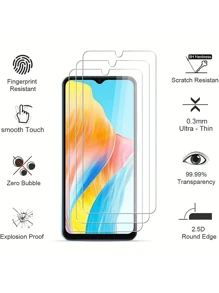 3 Pieces OPPO HD Tempered Glass Screen Protector For Nord 3 Nord4 Nord CE3 CE 3 Lite Nord CE4 CE4 Lite Nord N30 N30 SE Suitable For Birthday/Easter/Christmas/President's Day/Girlfriend, Unisex. Full Coverage/Easy To Install/HD Clear/Bubble-Free/Scratch-Proof/Drop-Proof
