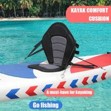 1 pièce Dossier de siège de kayak de luxe, accessoire de siège gonflable réglable pour bateau, kayak, planche de surf, soutien lombaire confortable, unisexe