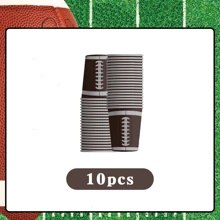 Paquete de 10 vasos desechables de papel con tema de rugby para fiestas, adecuados para fiesta de cumpleaños, baby shower, reunión familiar, reunión de clase, picnic al aire libre