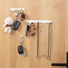 9/18/27pcs Necklace Organizer Hanging Hooks, Ins Style Home Storage, No-Drill Mini Wall Hooks, Multi-Functional Strong Adhesive Home Hooks For Bedroom, Kitchen, Bathroom Storage, Key Hanger, Room Decor, Bracelet & Waist Chain Organizer, Hair Accessory Storage - Multicolor - View 3