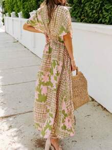 Abito da donna casual con stampa all-over, ideale per le vacanze