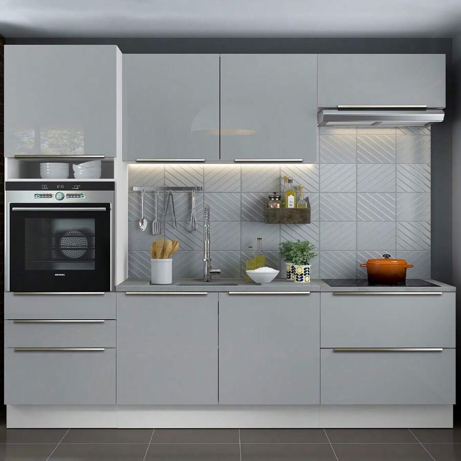 MADESA Baker's Racks - White and Gray - View 1