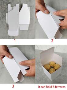 5/10/50 piezas Cajas de regalo cuadradas de papel Kraft marrón vintage, suministros para fiestas y embalaje