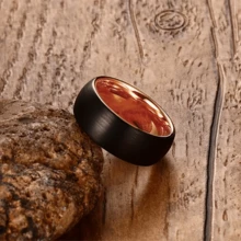 创意双色不锈钢戒指，象征美好爱情，高档珠宝可全年佩戴