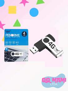 4GB USB Flash Drive High Quality Model AL-U-4 Protective Cover Immediate Shipping - màu đen - Xem 1