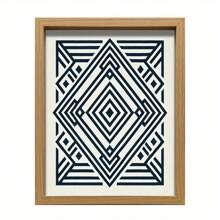1pc Abstract Rhombus Art Framed Wall Art, 12.5x9.1in, Wall Posters For Living Room, Bedroom, Kitchen, Home Office Decor, Great Gift For Christmas, Easter, Thanksgiving Room Decor Home Decor Wall Decor Bathroom Decor Bedroom Decor Room Decoration Stuff Living Room Decor House Decor Home Decor Living Room Wall Paper Stickers