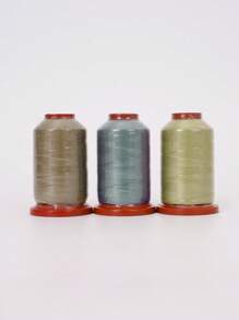 Set de 3 piezas de hilo de coser de poliéster premium: colores regulares mixtos para coser en casa, para máquina y costura a mano (1100 yardas cada uno)