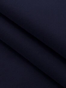 2Pcs Womens Spring Fall Sportswear Solid Color Hooded Long Sleeves Sweatshirt Drawstring Slacks Set Streetwear - Navy Blue - View 5