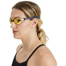 anteojos de natación Unisex para Hombres y Mujeres, con núcleo Cobra, antivaho, Lentes de policarbonato, Espejo, no Espejo, para Hombres y Mujeres - Cobre amarillo/negro. - Ver 4