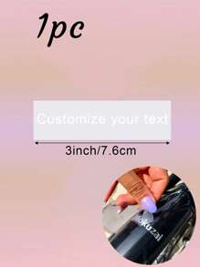 100 Sheets/20 Sheets/1 Sheet Custom Name Or Text Multi Specification Long 5in/4in/3in Multi Specification Color Bright Tear Off Film UV Transfer Sticker, Waterproof And Scratch Resistant Transparent Cooling Label Sticker, Can Customize Name, Text, Blessing Message To Give To Your Favorite Person, Multi-Functional, Adjustable, Exquisite, Adorable, Modern, Colorful, Cute, Comfortable, Stylish, Custom, Office, Tea Room, School, Home, Home Refresh, Back To Customized Stickers, Warm Ambience