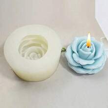 1/2 Piezas Molde de silicona creativo en forma de rosa, moldes de flores hechos a mano excelentes para decoración de velas de boda, fiesta de cumpleaños, accesorios de joyería DIY, aromaterapia, yeso, jabón, velas aromáticas, cera para tazas, artesanía de resina y arcilla polimérica, fácil desmoldado, suministros para hacer regalos de decoración para el hogar para graduación, fiesta de cumpleaños, decoración de festivales