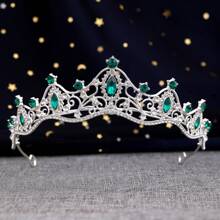 Bride Crown Stylish All-Match Rhinestone Crown, Minimalist High-End Dress Accessory, Photoshoot/Wedding Gown Hair Decor
