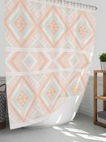 1pc/4pcs Bohemian Multifunctional Bathroom Decor Set: Waterproof Shower Curtain With 12 Hooks, Non-Slip Bath Mat, U-Shaped Floor Mat And Round Toilet Seat Cover, Applicable For Full Bathroom Scenarios