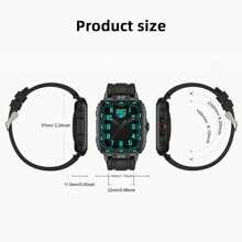 Nieuwe Hot Silicone Band Smart Watch Met 2.01" Full Screen Touch, Bellen/Beantwoorden Telefoongesprek, Stappenteller Calorieënteller, Multi-Sport Modi Afstand Volgen, USB Opladen, Melding Wekker, Compatibel met Iphone & Android Smartphones