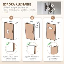 HOMCOM HOMCOM Alacena de Cocina Mueble Auxiliar de Cocina Armario de Cocina con 3 Puertas de Vidrio Compartimento Abierto 2 Cajones y Estantes Ajustables 100x40x180 cm Blanco