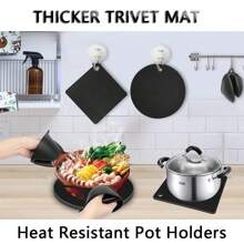4pcs Silicone Mats, Heat Resistant Table Coasters & Jar Mats, Suitable For Tabletop And Desk, Multi-Purpose , Perfect For Kitchen Essentials