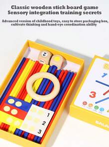 Children's Early Education Draw And Match Wooden Sticks And Sticks Balance Building Blocks Enlightenment Education Interactive Game Stick Educational Toys, Wooden Stick Board Games, Exercise Hand-Eye Coordination, Hands-On Ability, Brain Power