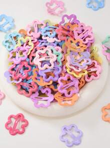 30pcs/Set Colorful Dopamine Flower Shiny Simple Cute Princess BB Hair Clips Bangs Hair Clips Hair Accessories, Suitable For Daily Use - Multicolor - View 3