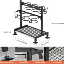 NetHong Water Bottle Organizer Rack For StanIey Cup 40oz Tumbler With Handle, Multifunction Pantry Kitchen Cabinet Organizers And Storage Holder For StanIey Cup Accessories Kitchen Utensils - Black - View 10