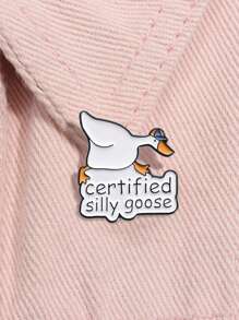 1 Piece Of Cartoon Goose Brooch, Fun And Versatile Badge, Clothing Bag, Hat Accessories, Gift For Good Friends - Big Goose - View 3