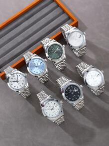 RICECGO RICECGO Watch 1 Steel Band Quartz Calendar Light Luxury Niche Disc Business Men Suitable For Giving Gifts Daily Wear