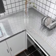 3/5米 银色厨房灶台铝箔自粘墙贴 防油/防水/防潮/防污/防火耐高温贴纸 抽油烟机后板墙纸 可裁剪墙面保护膜 抽屉柜门及台面翻新保护墙纸 - 彩色 - 查看 9