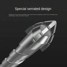 Four-Blade Serrated Eccentric Drill Bit, Suitable For: Tile/Concrete/Metal/Stainless Steel/Ceramic/Drilling, Ultra-Hard Special Electric Drill, High Hardness Dry Drilling, Specification Model: 6mm/8mm/10mm/12mm