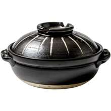 cacerola de barro olla de arcilla japonesa de cocina olla de cerámica para sopa olla de arcilla para - Negro - - Ver 1