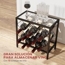 HOMCOM Wine Rack Table - ブラック - チェックする 3