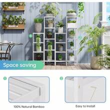 Mensola da bagno, organizer in bambù a 4 ripiani, mensola multifunzionale per soggiorno, camera da letto e cucina (naturale)