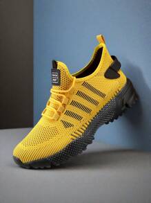Men's Breathable Non-Slip Athletic Sneakers - Fashionable Casual Sports Shoes For Spring/Summer, Suitable For Outdoor Activities, Jogging, And Park Workouts