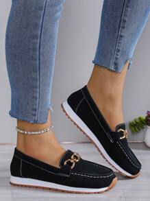Women's Popular New Loafers, Spring/Summer New Arrival British Style Slip-On Casual Shoes, Retro Flat Non-Slip Comfortable Driving Shoes, Breathable Comfortable Lining Baseball Shoes For Outdoor Travel Leisure