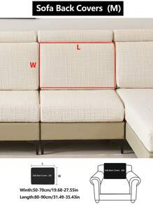 1pc Elastic Sofa Cover, Anti-Slip Anti-Splash All-Inclusive Cloth Thick Sofa Seat Cushion Cover, Machine Washable, Dust Proof, Pet Friendly, Suitable For Bedroom, Office, Living Room, L-Shaped Sofa And 1/2/3/4 Seater - Beige - View 17