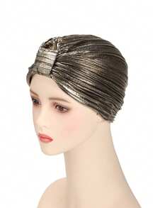 1pc Women Plain Color Square Headscarf, Head Cover Hat, Suitable For Daily Use