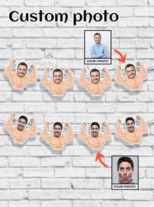 Banner con cara del novio, banner con cara del novio para despedida de soltero, banner de stripper, banner personalizado con foto, regalo divertido para despedida de soltera, decoración personalizada con cara, artículos esenciales para la boda