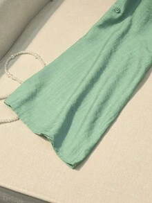 Damen Retro Mode elegante Lässig Polokragen Bluse, Frühling und Sommer Bluse mit großer Spitzenapplikation, geeignet für Frühlingsfarben, kühle und locker geschnittene strukturierte Bluse