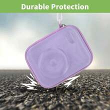 ALKOO Instant Print Camera Case Compatible With Gofunly Camera, Digital Camera Bag For Esoxoffore/ For LETSHAHA/ For JPVERLY/ For Hangrui, Storage For Printer Paper And 32GB SD Card- Purple (Box Only) Travel Essentials Travel Accessories Travel Must Haves - Purple - View 6