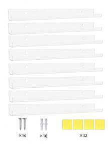 8pcs 12-Inch Clear Acrylic Nail Polish Rack, Wall-Mounted Nail Polish Storage Box And Display Shelf - Clear - View 12