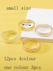 3入組幾何圖案分層兒童手鍊，適合3-9歲兒童 - 彩色 - 查看 13