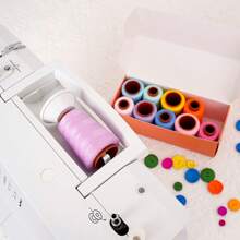 10 Chiếc Chỉ May, Chỉ May Đa Năng, 10 Cuộn Nhiều Màu Mỗi Cuộn 800 Yard Chỉ Polyester Cho Máy May, Khâu Tay, Chần Bông, Máy Vắt Sổ - Nhiều màu - Xem 12