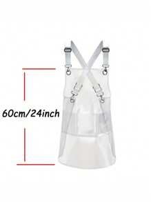 1pc Transparent Waterproof Adjustable Apron, For Car Washing, Hairdressing, Work Use - Multicolor - View 4