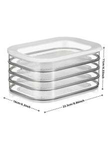 三层盖冷冻保鲜盒透明防漏食品储存套装，1 件装 - 可重复使用，密封设计，适用于熟肉、农产品和零食 - 理想的厨房收纳方案，厨房冰箱保鲜碗厨房配件（注意：未标明可机洗的两件产品不可放入洗碗机清洗。请注意产品的适用范围）。