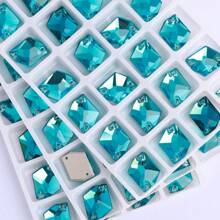 Handcrafted Double Hole Glass Rhinestones, Multi-Color, Suitable For DIY Clothes, Home Decor, Accessories Making - Multicolor-metallic Sunshine - View 7