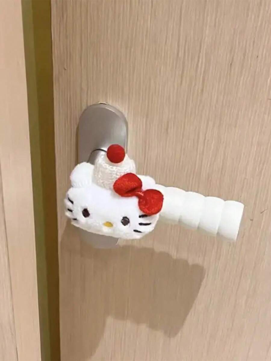 Sanrio 1 szt. Osłona klamki drzwi Sanrio Hello Kitty, antykolizyjna i antystatyczna, dekoracja domu odpowiednia do sypialni i salonu