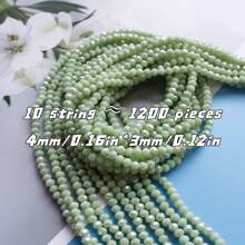 1pc/10pcs Fashion Minimalist Bright Color Glass Crystal 4mm Flat Beads Jewelry DIY Craft Supplies