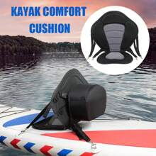 1 件豪华充气皮划艇座椅靠背，可调节扣环，皮划艇/冲浪板配件，舒适腰部支撑，男女通用 - 紅色 - 查看 6