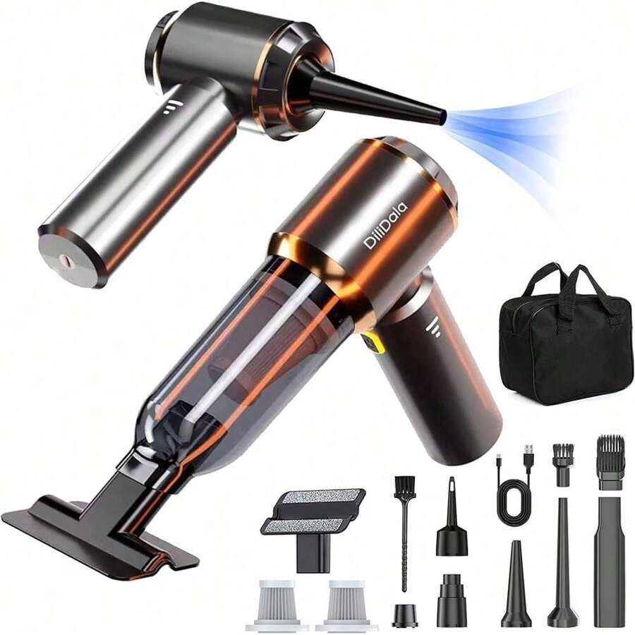 2025-New DiliDala Handheld Vacuum Cleaner Battery 25000 PA Car Vacuum Cleaner Battery Tt Handheld Vacuum Cleaner Wirels 3-Speed 220,000 RPM Electric Dust Blower Comprsed Air For Car , - 影像顏色 - 查看 1