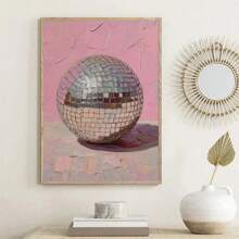 1pc Cherry Disco Ball Changes Fashionable Art Maximum Wall Bar Room Home Decoration Wall Cherry Pink Canvas Painting No Frame